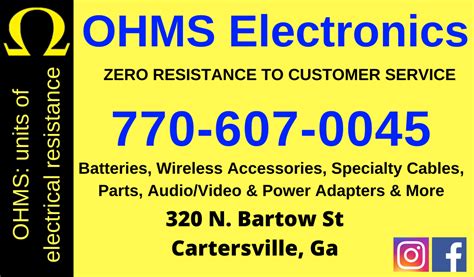 Ohms Electronics Center .